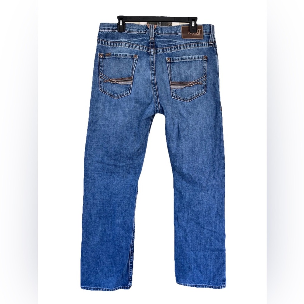 ARIAT Legacy Mens Sz 34x31-measured M4 Relaxed Bootcut Medium-Wash Western FLAW